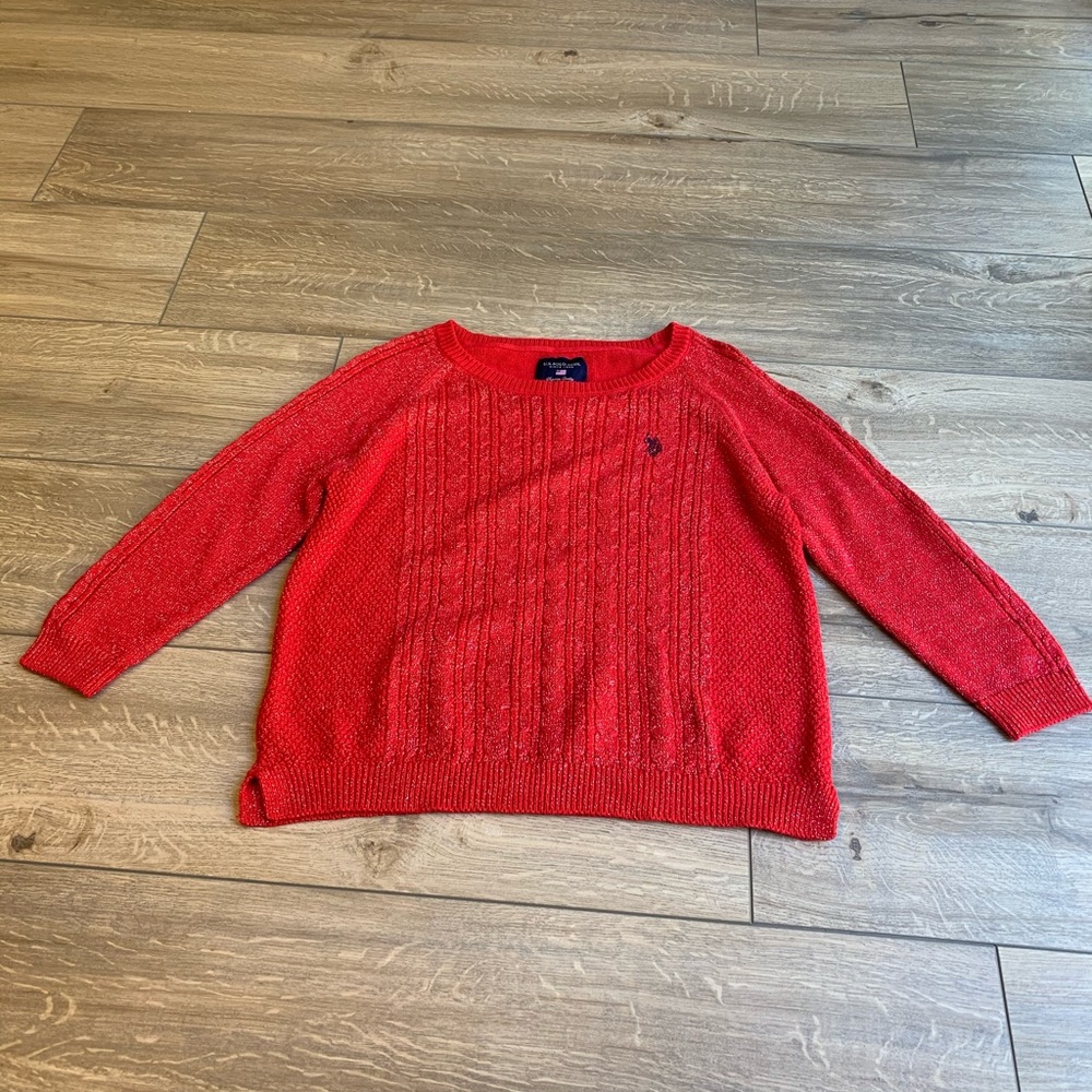U.S. Polo Assn Red knit Sweater